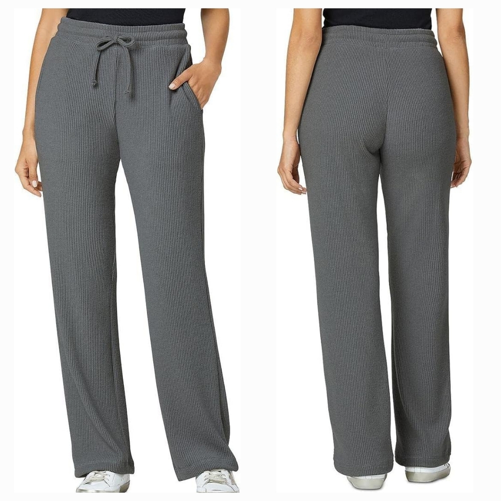 Joe's Jeans Lexie Grey Ribbed Flare Leg Pant - Picture 3 of 15